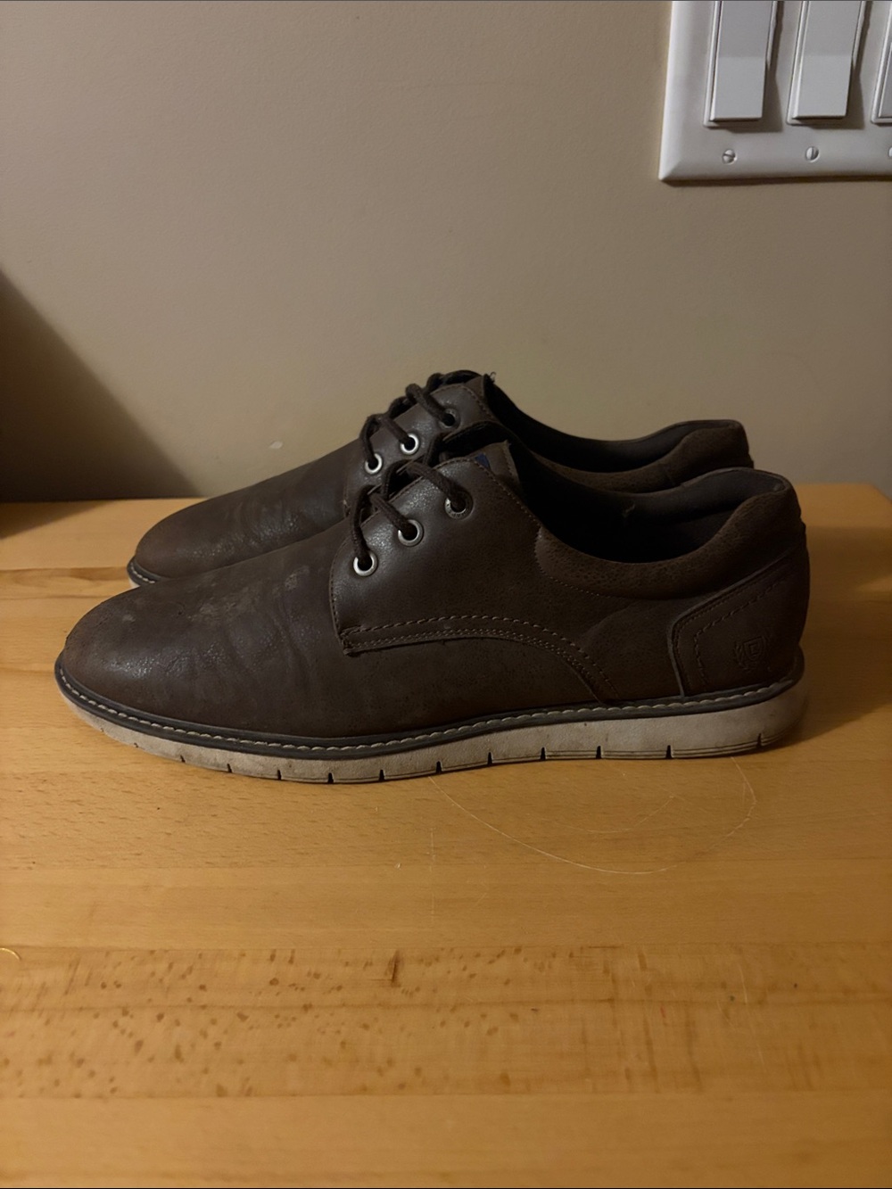 Chaps Men's Brown Casual Lace-Up Shoes Sz 10